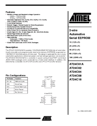 Datasheet AT24C08Automotive manufacturer ATMEL