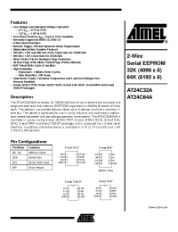 Datasheet AT24C32A-10PI-1.8 manufacturer ATMEL