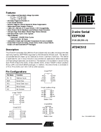Datasheet AT24C512-10C-2.7 manufacturer ATMEL