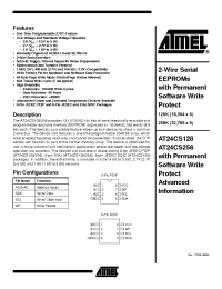 Datasheet AT24CS128-10PC manufacturer ATMEL