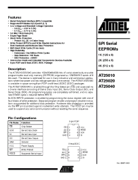 Datasheet AT25010N-10SI manufacturer ATMEL