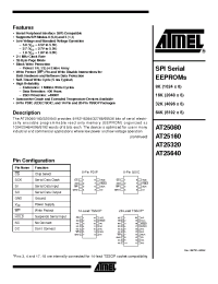 Datasheet AT25160N-10SI-1.8 manufacturer ATMEL