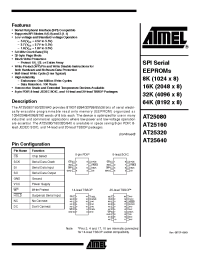 Datasheet AT25640-10 manufacturer ATMEL