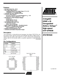 Datasheet AT27BV020-10I manufacturer ATMEL