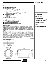 Datasheet AT27BV040-12TC manufacturer ATMEL