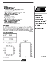 Datasheet AT27BV4096-15 manufacturer ATMEL