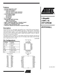 Datasheet AT27C010-12M manufacturer ATMEL