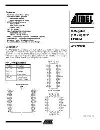 Datasheet AT27C080-10 manufacturer ATMEL
