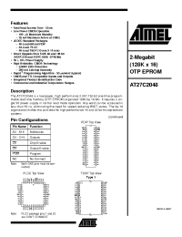 Datasheet AT27C2048-55 manufacturer ATMEL