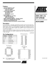 Datasheet AT27C256R-15JI manufacturer ATMEL