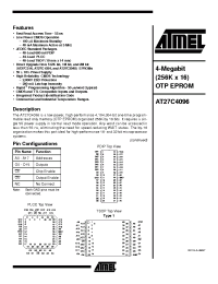 Datasheet AT27C4096 manufacturer ATMEL