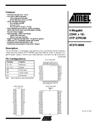 Datasheet AT27C4096-10 manufacturer ATMEL