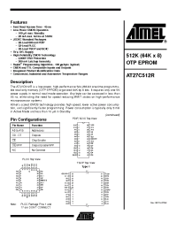 Datasheet AT27C512R-15JA manufacturer ATMEL
