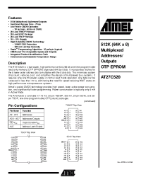 Datasheet AT27C520-70 manufacturer ATMEL
