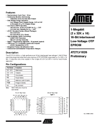Datasheet AT27LV1026 manufacturer ATMEL