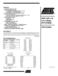 Datasheet AT27LV256A-15I manufacturer ATMEL