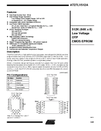Datasheet AT27LV512A-15TC manufacturer ATMEL