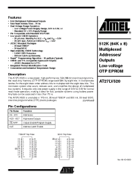 Datasheet AT27LV520-70SI manufacturer ATMEL