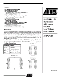 Datasheet AT27LV520-90TI manufacturer ATMEL