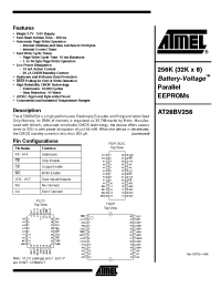 Datasheet AT28BV256-20PI manufacturer ATMEL