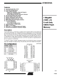Datasheet AT29C010A-15PI manufacturer ATMEL