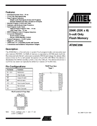 Datasheet AT29C256-12PC manufacturer ATMEL