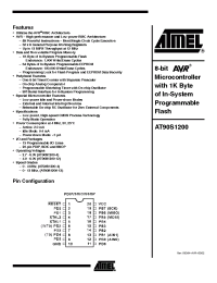 Datasheet AT90S1200A manufacturer ATMEL