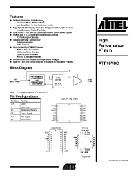 Datasheet ATF16V8C-7PC manufacturer ATMEL