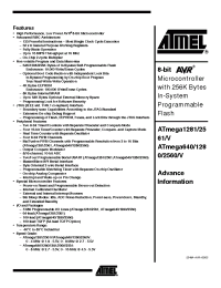 Datasheet ATmega1281/2561-16AI manufacturer ATMEL
