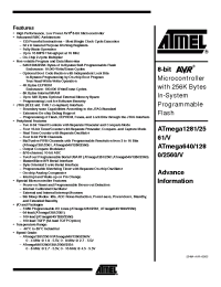 Datasheet ATmega1281/2561-16MI manufacturer ATMEL