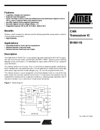 Datasheet B10011-MFP manufacturer ATMEL