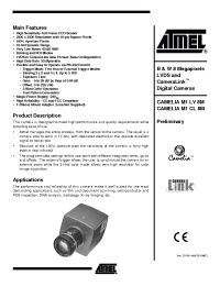 Datasheet CameliaM1LV8M manufacturer ATMEL