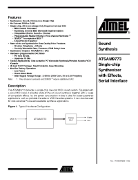 Datasheet SAM9773 manufacturer ATMEL