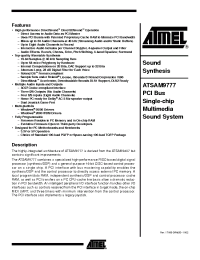 Datasheet SAM9777 manufacturer ATMEL