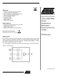 Datasheet T0790-6C manufacturer ATMEL