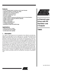 Datasheet T0800 manufacturer ATMEL
