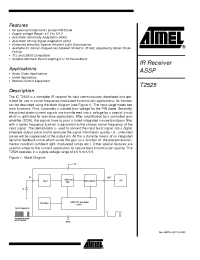 Datasheet T2525N0xx-yyy manufacturer ATMEL