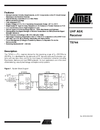 Datasheet T5744 manufacturer ATMEL