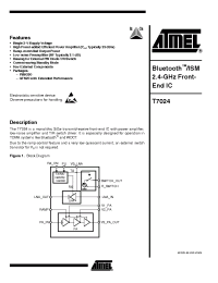 Datasheet T7024 manufacturer ATMEL