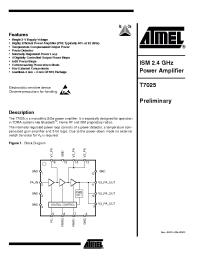 Datasheet T7025-PEQ manufacturer ATMEL