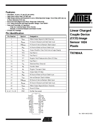 Datasheet TH7804A manufacturer ATMEL