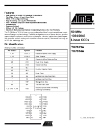 Datasheet TH7814A manufacturer ATMEL
