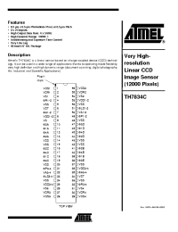 Datasheet TH7834C manufacturer ATMEL
