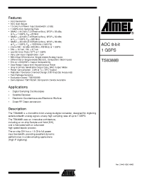 Datasheet TS8388BG manufacturer ATMEL
