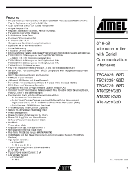 Datasheet TSC80251G2D-24CE manufacturer ATMEL