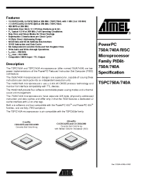 Datasheet TSPC740A manufacturer ATMEL