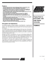 Datasheet TSS901EA/883 manufacturer ATMEL