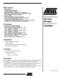 Datasheet TSX8308500GL manufacturer ATMEL