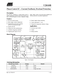 Datasheet U2010B-xFPG3 manufacturer ATMEL