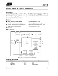 Datasheet U209B-xFP manufacturer ATMEL